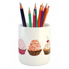 Cakes with Frosting Topping Pencil Pen Holder