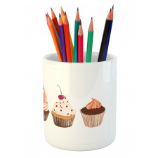 Cakes with Frosting Topping Pencil Pen Holder