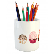 Cakes with Frosting Topping Pencil Pen Holder