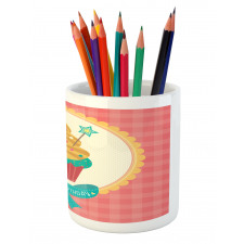 Happy Birthday Calligraphy Pencil Pen Holder