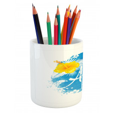 Abstract Buds and Blossoms Pencil Pen Holder