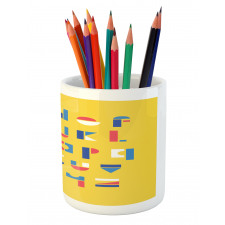 Geometric Small Letters Pencil Pen Holder