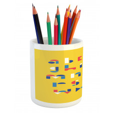 Geometric Small Letters Pencil Pen Holder