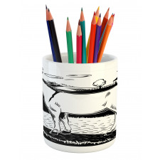 Farmland Village and Animal Pencil Pen Holder