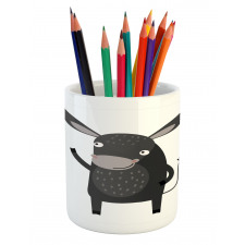 Happy Donkey with a Smile Pencil Pen Holder