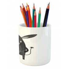 Happy Donkey with a Smile Pencil Pen Holder