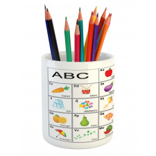 Squares with Letters Kids Pencil Pen Holder