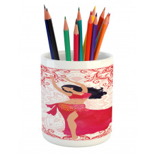 Belly Dancer Woman Pencil Pen Holder