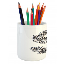 Hexagon Pattern Balls Pencil Pen Holder