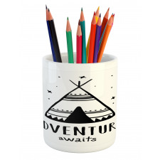 Stars Doodle Words Pencil Pen Holder