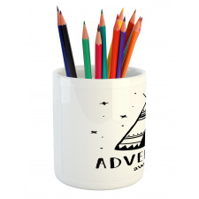 Stars Doodle Words Pencil Pen Holder