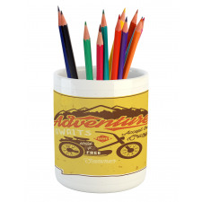 Retro Poster Words Pencil Pen Holder