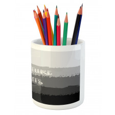 Brush Stroke Words Pencil Pen Holder