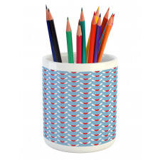 Symmetric Simple Hearts Pencil Pen Holder