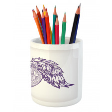 Heart Botany Ornate Pencil Pen Holder