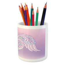 Floral Ornate Heart Pencil Pen Holder