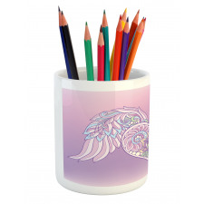 Floral Ornate Heart Pencil Pen Holder