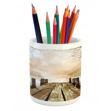 Fall Lake in Forest Pencil Pen Holder