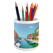 Urban Life with Boats Pencil Pen Holder