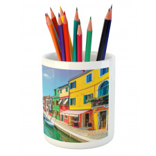 Urban Life with Boats Pencil Pen Holder