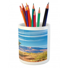 Landscape and Prickle Plant Pencil Pen Holder