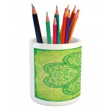 Traditional Heart Motif Pencil Pen Holder