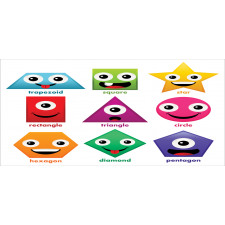 Shapes with Funny Faces Pencil Pen Holder