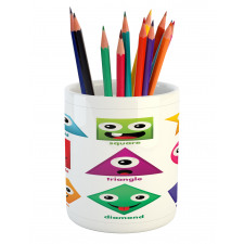 Shapes with Funny Faces Pencil Pen Holder