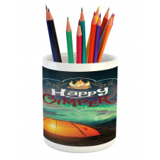 Aurora Borealis Tent Pencil Pen Holder