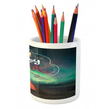 Aurora Borealis Tent Pencil Pen Holder