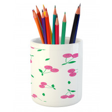 Cherries with Smiling Faces Pencil Pen Holder