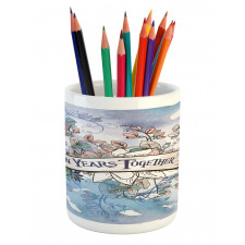 10 Years Floral Art Pencil Pen Holder