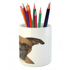 Purebred Dog Front View Pencil Pen Holder