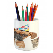 Funny Dog Scottish Cat Pencil Pen Holder