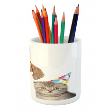 Funny Dog Scottish Cat Pencil Pen Holder