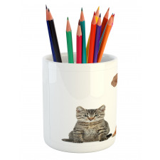 Cat Dog Animal Friends Pencil Pen Holder