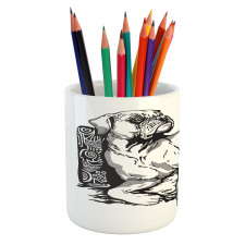 Animal Tribal Elements Pencil Pen Holder