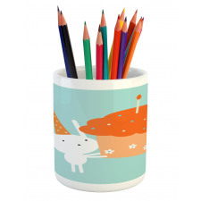 Birthday Bunny Giant Cupcake Pencil Pen Holder