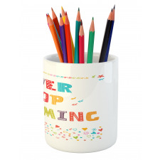 Assortment of Childish Motifs Pencil Pen Holder