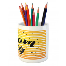 Horizontal Ombre Line Design Pencil Pen Holder