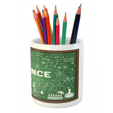 Science Word on Chalkboard Pencil Pen Holder