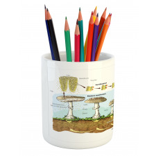 Life Cycle of Mushrooms Pencil Pen Holder