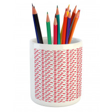 Simplistic Red Berry Pattern Pencil Pen Holder