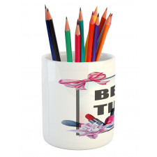 Text in Frame Pencil Pen Holder