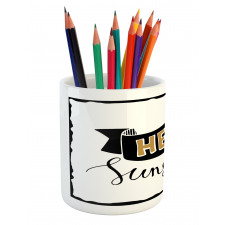 Grunge Effect Words Pencil Pen Holder