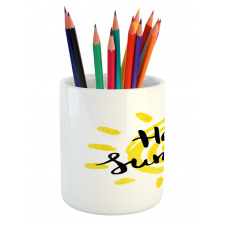 Spiral Sun Motif Pencil Pen Holder