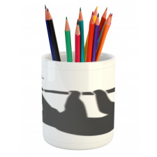 Animal Silhouette Shower Pencil Pen Holder