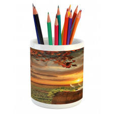 Tuscany Land Rural Field View Pencil Pen Holder