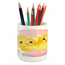 Daffodil Chicks Cracked Egg Pencil Pen Holder