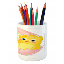 Daffodil Chicks Cracked Egg Pencil Pen Holder